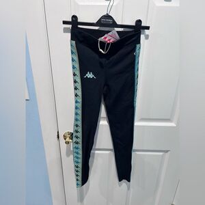 ❗️2/$35 KAPPA Women’s Leggings Banda Grace Jones Cotton Black Smoke Sage Size XS